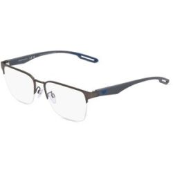 Luxottica Fashion Brillen Vertriebs GmbH Emporio Armani EA1137 Herren-Brille inkl. Gläser Halbrand Quadratisch Metall-Gestell 56/18/145, Grau