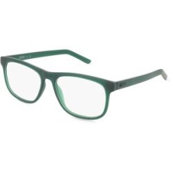 Kering Eyewear Spa Puma PU0496O Herren-Brille inkl. Gläser Vollrand Eckig Kunststoff-Gestell 55/17/145, Grün