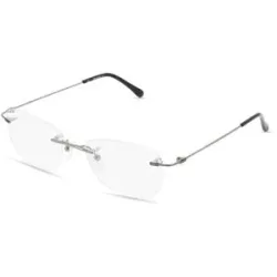 Optic Prima HK Fielmann OPH 9959 CL Damen-Brille inkl. Gläser Randlos Quadratisch Metall-Gestell 53/18/135, Grau