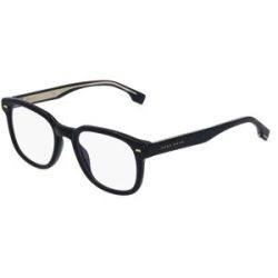 Safilo GmbH Boss 1319/BB Herren-Brille inkl. Gläser Vollrand Quadratisch Acetat-Gestell 51/21/145, Schwarz