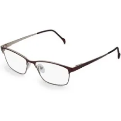 Stepper Eyewear LTD. Fielmann COMFORT 084 FLEX CL Damen-Brille inkl. Gläser Vollrand Quadratisch Titan-Gestell 52/14/135, Braun