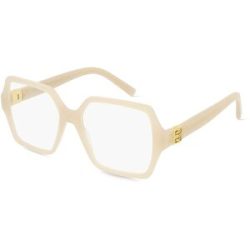 Thélios Givenchy GV50050I Damen-Brille inkl. Gläser Vollrand Quadratisch Kunststoff-Gestell 54/16/135, Beige
