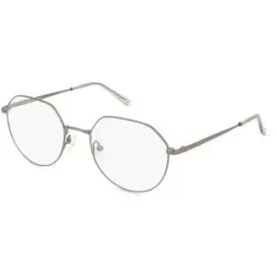 Billion Excel Optical Manufactory Co. Ltd. Fielmann BE 012 FA CLEO Damen-Brille inkl. Gläser Vollrand Panto Edelstahl-Gestell 51/20/135, Grau