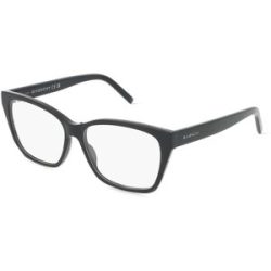Thélios Givenchy GV50061I Damen-Brille inkl. Gläser Vollrand Cat Eye Acetat-Gestell 55/14/145, Schwarz