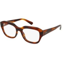 Luxottica Fashion Brillen Vertriebs GmbH Ray-Ban RX7225 Unisex-Brille inkl. Gläser Vollrand Quadratisch Acetat-Gestell 52/20/145, Havanna
