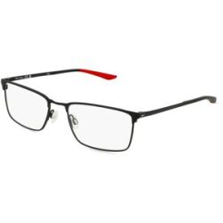 Marchon Germany GmbH Nike 4307 Unisex-Brille inkl. Gläser Vollrand Quadratisch Titan-Gestell 56/18/145, Schwarz