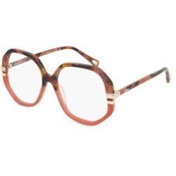 Kering Eyewear Spa Chloé CH0107O WEST Unisex-Brille inkl. Gläser Vollrand Geometrisch Acetat-Gestell 54/15/145, Braun