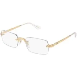 Luxottica Fashion Brillen Vertriebs GmbH Ray-Ban RX3928V Unisex-Brille inkl. Gläser Randlos Eckig Metall-Gestell 52/20/145, Gold