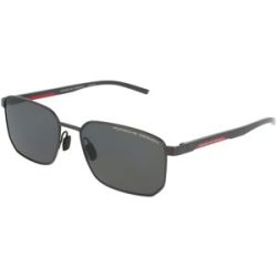 DE RIGO Vision D.A.CH. GmbH Porsche Design P8982 Unisex-Sonnenbrille Vollrand Quadratisch Metall-Gestell, Grau