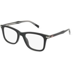 Safilo GmbH Levi's LV5041 Herren-Brille inkl. Gläser Vollrand Quadratisch Kunststoff-Gestell 50/20/145, Schwarz
