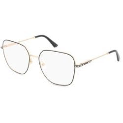 Luxottica Fashion Brillen Vertriebs GmbH Jimmy Choo 0JC2001B Damen-Brille inkl. Gläser Vollrand Quadratisch Edelstahl-Gestell 55/17/140, Schwarz