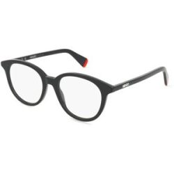 Thélios Kenzo KZ50179I AKA Damen-Brille inkl. Gläser Vollrand Rund Acetat-Gestell 50/18/145, Schwarz