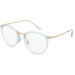 Luxottica Fashion Brillen Vertriebs GmbH Ray-Ban RX7140 Unisex-Brille inkl. Gläser Vollrand Panto Kunststoff-Gestell 51/20/150, Blau
