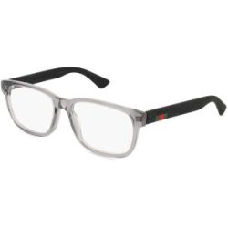 Kering Eyewear Spa Gucci GG0011O Unisex-Brille inkl. Gläser Vollrand Quadratisch Kunststoff-Gestell 55/17/145, Schwarz
