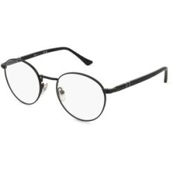 Luxottica Fashion Brillen Vertriebs GmbH Persol 0PO1008V Unisex-Brille inkl. Gläser Vollrand Quadratisch Metall-Gestell 50/20/145, Schwarz