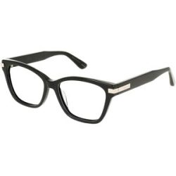 Marchon Germany GmbH Calvin Klein CK25513 N Unisex-Brille inkl. Gläser Vollrand Cat Eye Kunststoff-Gestell 54/16/145, Schwarz