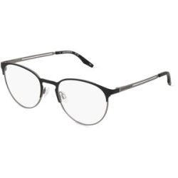 Marchon Germany GmbH Converse CV1003 Unisex-Brille inkl. Gläser Vollrand Rund Metall-Gestell 51/19/140, Schwarz