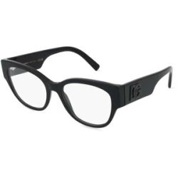 Luxottica Fashion Brillen Vertriebs GmbH Dolce&Gabbana 0DG3377 Damen-Brille inkl. Gläser Vollrand Butterfly Acetat-Gestell 53/18/145, Schwarz