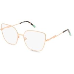 Safilo GmbH Missoni MIS 0203 Damen-Brille inkl. Gläser Vollrand Eckig Metall-Gestell 56/17/145, Gold