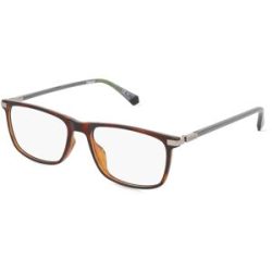 Safilo GmbH Polaroid PLD D458/G Herren-Brille inkl. Gläser Vollrand Quadratisch Kunststoff-Gestell 54/17/145, Havanna