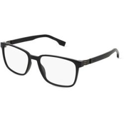 Safilo GmbH Boss 1578 Herren-Brille inkl. Gläser Vollrand Quadratisch Kunststoff-Gestell 57/18/150, Schwarz