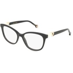 Safilo SpA Carolina Herrera HER 0299 Damen-Brille inkl. Gläser Vollrand Panto Acetat-Gestell 53/17/145, Schwarz