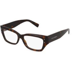 Luxottica Fashion Brillen Vertriebs GmbH Dolce&Gabbana 0DG3387 Damen-Brille inkl. Gläser Vollrand Quadratisch Acetat-Gestell 53/16/145, Havanna