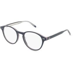Safilo SpA Tommy Hilfiger TH 2129 Herren-Brille inkl. Gläser Vollrand Panto Acetat-Gestell 51/20/150, Blau