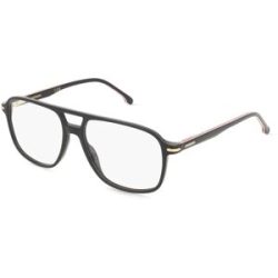 Safilo SpA Carrera 373 Herren-Brille inkl. Gläser Vollrand Eckig Acetat-Gestell 55/16/145, Schwarz