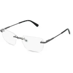 Marcolin Deutschland GmbH Gant GA50105 Herren-Brille inkl. Gläser Randlos Eckig Metall-Gestell 57/17/150, Grau