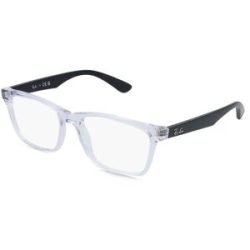 Luxottica Fashion Brillen Vertriebs GmbH Ray-Ban 0RX7025 Unisex-Brille inkl. Gläser Vollrand Quadratisch Kunststoff-Gestell 55/17/145, Weiß