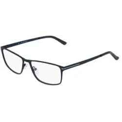 Optic Prima HK Fielmann OPH 9951 FLEX CL Herren-Brille inkl. Gläser Vollrand Quadratisch Edelstahl-Gestell 55/16/140, Blau