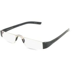 DE RIGO Vision D.A.CH. GmbH Porsche Design P8801 Unisex-Fertiglesebrille Vollrand Eckig Metall-Gestell, Silber