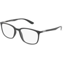Luxottica Fashion Brillen Vertriebs GmbH Ray-Ban RX7199 Unisex-Brille inkl. Gläser Vollrand Quadratisch Kunststoff-Gestell 52/18/145, Schwarz