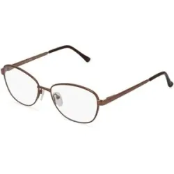 Suncute Industries Co., Ltd. Fielmann MC 471 FLEX CL Damen-Brille inkl. Gläser Vollrand Butterfly Edelstahl-Gestell 53/16/145, Braun