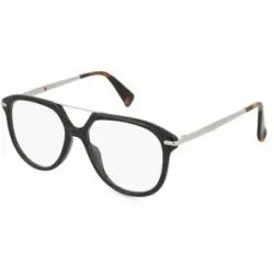 Thélios Kenzo KZ50201I Herren-Brille inkl. Gläser Vollrand Pilot Kunststoff-Gestell 55/16/145, Schwarz