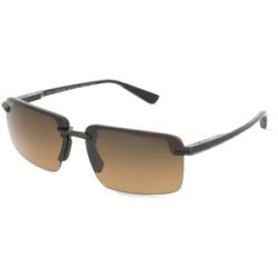 Kering Eyewear Spa Maui Jim MJ0626S Laulima Unisex-Sonnenbrille Randlos Eckig Kunststoff-Gestell, Havanna