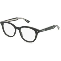 Thélios Kenzo KZ50230I WEAVE Unisex-Brille inkl. Gläser Vollrand Geometrisch Acetat-Gestell 50/19/145, Schwarz