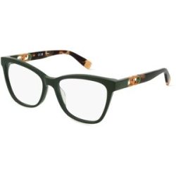 DE RIGO Vision D.A.CH. GmbH Furla FULVFU633 Unisex-Brille inkl. Gläser Vollrand Quadratisch Kunststoff-Gestell 53/16/135, Grün