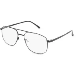 Wenzhou Bada Optical Co. , LTD Fielmann BD 588 CL KLAAS Herren-Brille inkl. Gläser Vollrand Pilot Edelstahl-Gestell 56/18/145, Schwarz