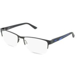 Kering Eyewear Spa Puma PU0472O Unisex-Brille inkl. Gläser Vollrand Quadratisch Metall-Gestell 60/18/145, Schwarz