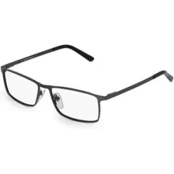 Optic Prima HK Fielmann OPH 9776 FLEX CL Herren-Brille inkl. Gläser Vollrand Quadratisch Edelstahl-Gestell 54/15/140, Grau