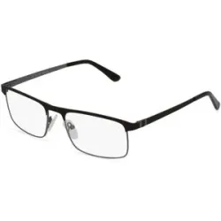 Wenzhou Olive Optical Co., Ltd Fielmann OL 011 FLEX CL Herren-Brille inkl. Gläser Vollrand Quadratisch Edelstahl-Gestell 54/18/140, Schwarz