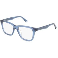 DE RIGO Vision D.A.CH. GmbH Police VPLN19 Herren-Brille inkl. Gläser Vollrand Quadratisch Acetat-Gestell 50/17/140, Blau