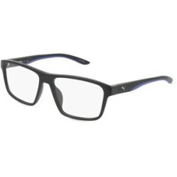 Kering Eyewear Spa Puma PU0209O Unisex-Brille inkl. Gläser Vollrand Quadratisch Kunststoff-Gestell 56/16/145, Schwarz