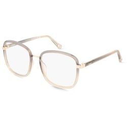 Kering Eyewear Spa Chloé CH0034O Damen-Brille inkl. Gläser Vollrand Eckig Kunststoff-Gestell 53/18/140, Grau