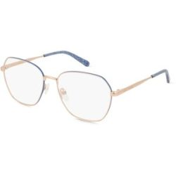 Safilo GmbH Chiara Ferragni CF 1025 Damen-Brille inkl. Gläser Vollrand Quadratisch Metall-Gestell 55/16/140, Gold