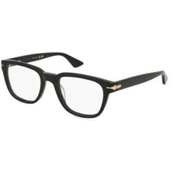 Kering Eyewear Spa Montblanc MB0305O Unisex-Brille inkl. Gläser Vollrand Quadratisch Acetat-Gestell 53/21/145, Schwarz