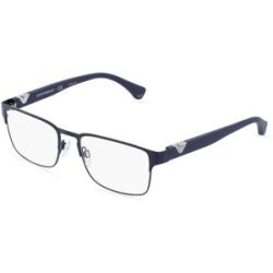Luxottica Fashion Brillen Vertriebs GmbH Emporio Armani EA 1027 Herren-Brille inkl. Gläser Vollrand Quadratisch Metall-Gestell 55/18/140, Blau