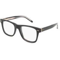 Safilo GmbH Tommy Hilfiger TH 85 Herren-Brille inkl. Gläser Vollrand Quadratisch Acetat-Gestell 52/20/150, Schwarz